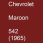 Preview: Chevrolet, Maroon, 542 (1965).